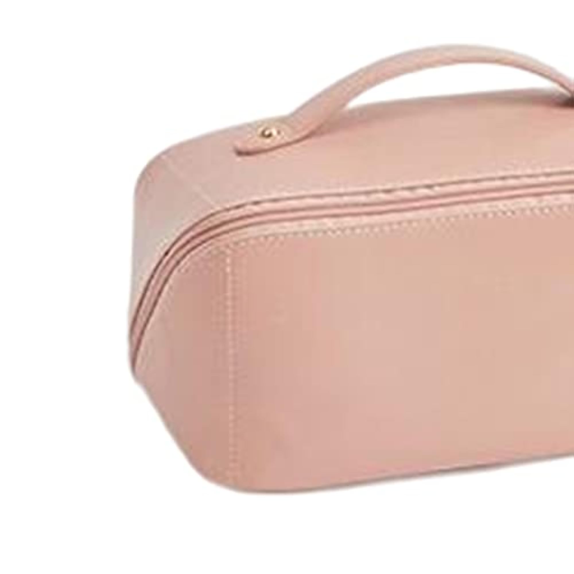Portable PU Leather Cosmetic Bag, Large for Home & Travel